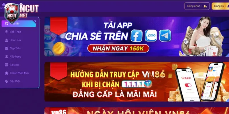Chương trình ưu đãi cực nóng tại sân chơi VN86