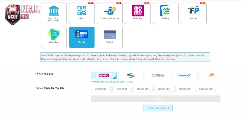 Nạp tiền để giải trí qua thẻ cào điện thoại
